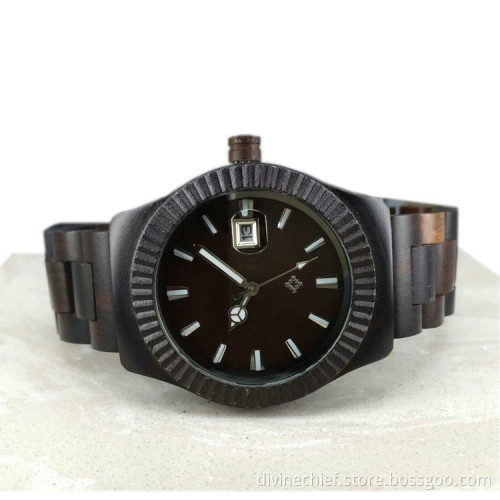 100% Natural Wooden Watch 3 ATM Waterproof Custom Wood Watch For Lady And Men